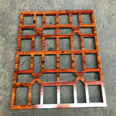 復(fù)式木紋鋁花格窗 庭院中式美學與現(xiàn)代工藝的完美融合